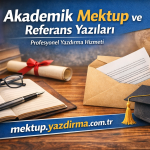 Promotional banner for academic letter and reference writing service with diploma envelope notebook glasses pen and graduation cap on a wooden desk