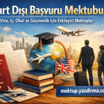 Turkish travel ad showing passports globe with a graduation cap airplane models and flags for Turkey USA UK and Canada with Eiffel Tower in the background promoting study abroad letters and a website