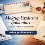 Mektup Yazdırma Şablonları | Modern ve Klasik Tasarımlar